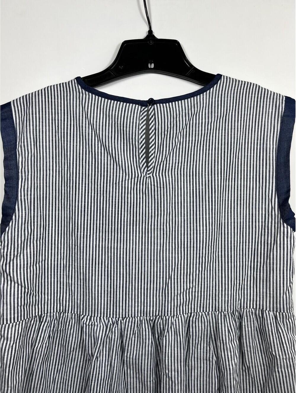 Savanna Jane Vibrant Embroidered Blue Striped Dress Size Small Boho Cowgirl - Picture 7 of 9